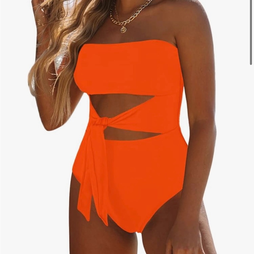 NWOT Orange One Piece Swimsuit